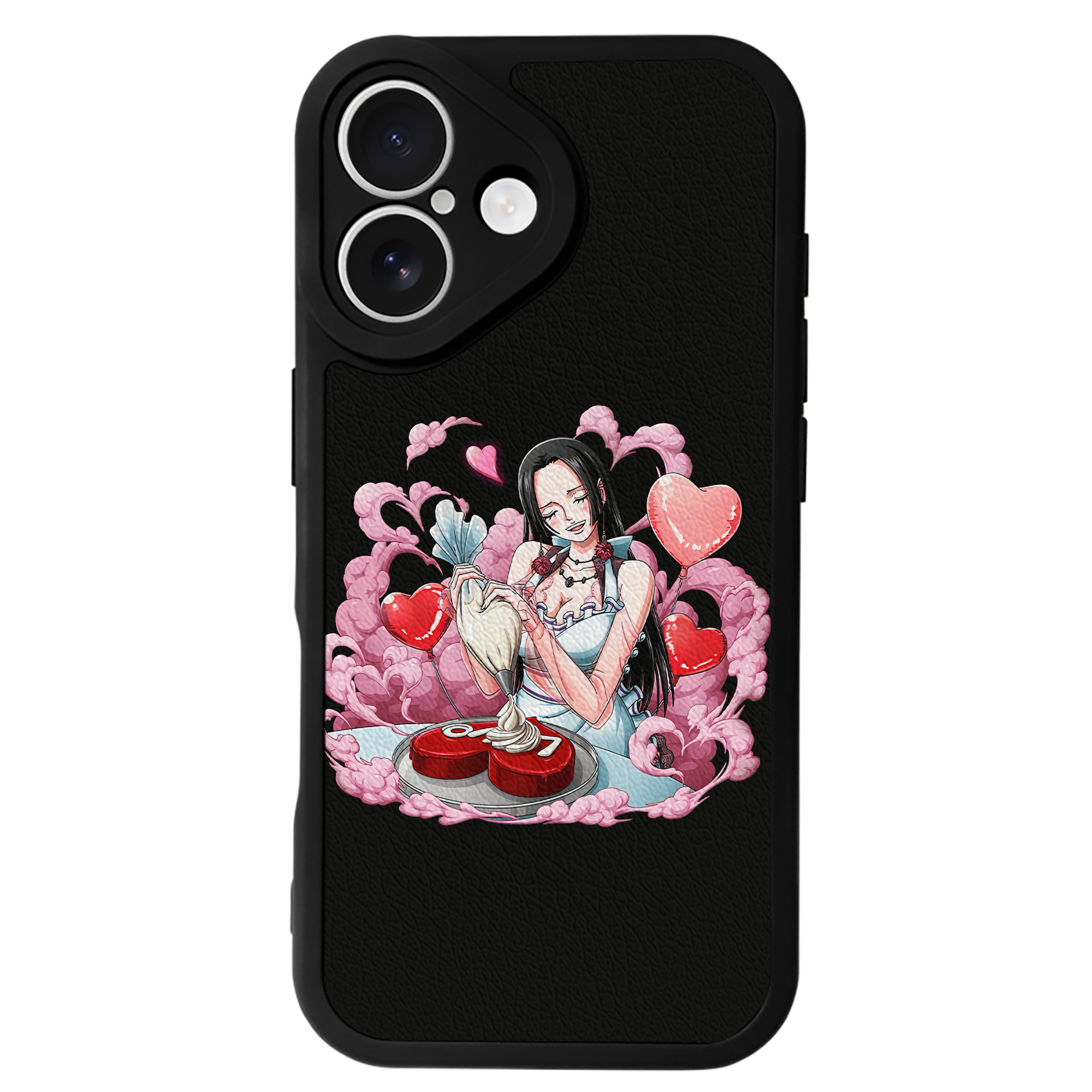 （画像用） ワンピース ボア・ハンコック ONE PIECE Boa·Hancock 【iPhone 16シリーズ対応】シリコンスマホケース（レザー調） 材質：シリコン